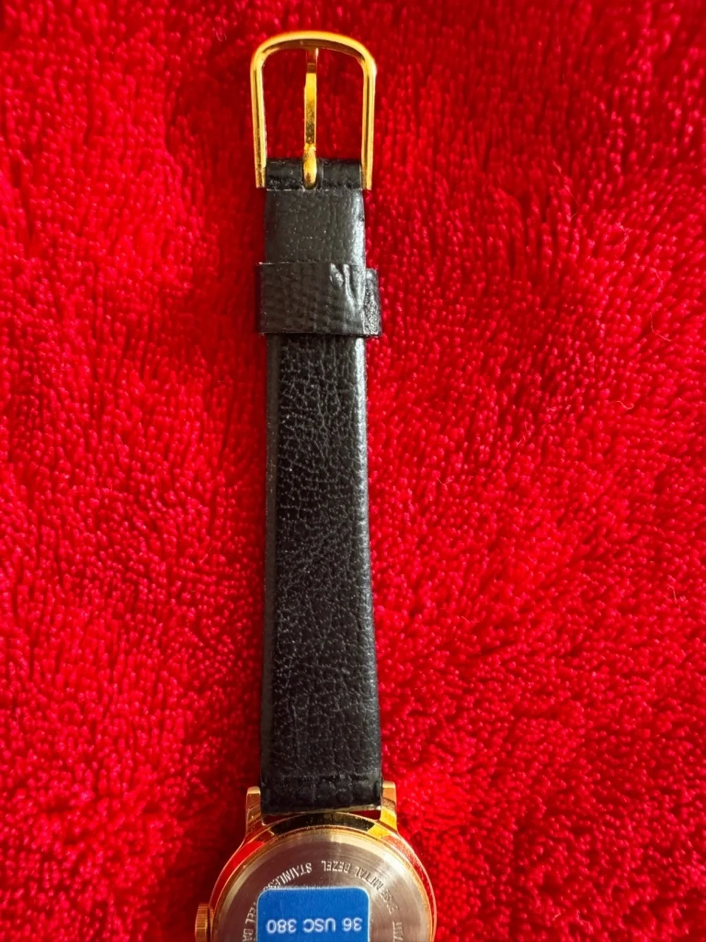 Kodak Gold Dial Watch with Black Strap